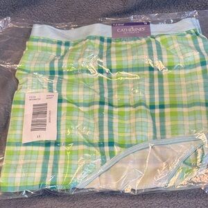 Catherines Light Blue and Green Plaid Underwear